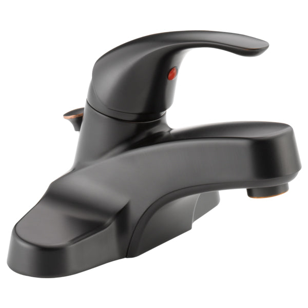 PEERLESS Centerset Lavatory Faucet w/Metal Pop-Up in Oil Rubbed Bronze