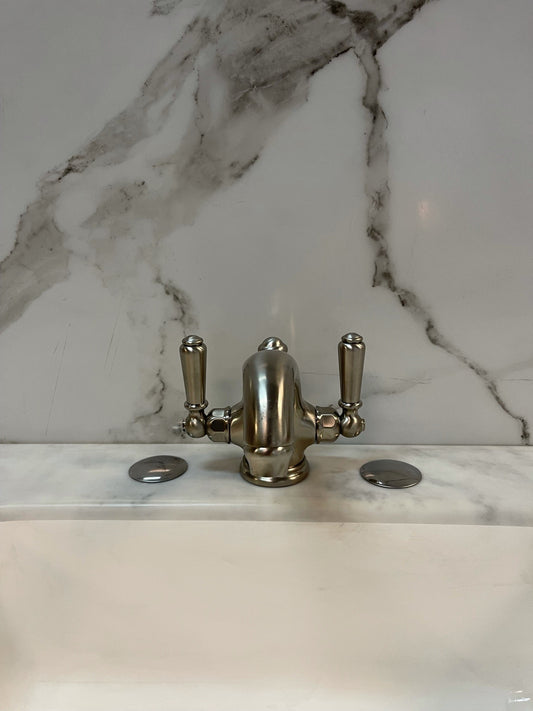 ROHL Perrin & Rowe Edwardian Single Hole Lav Faucet in Satin Nickel