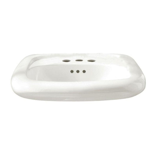Murro 21-1/4x20-1/2" Wall-Hung Lav Sink in White w/ 4cc Faucet Hole.