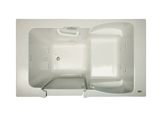 Finestra 60x36x38-1/2" Walk-In Whirlpool Bathtub w/Right Drain in Oyster